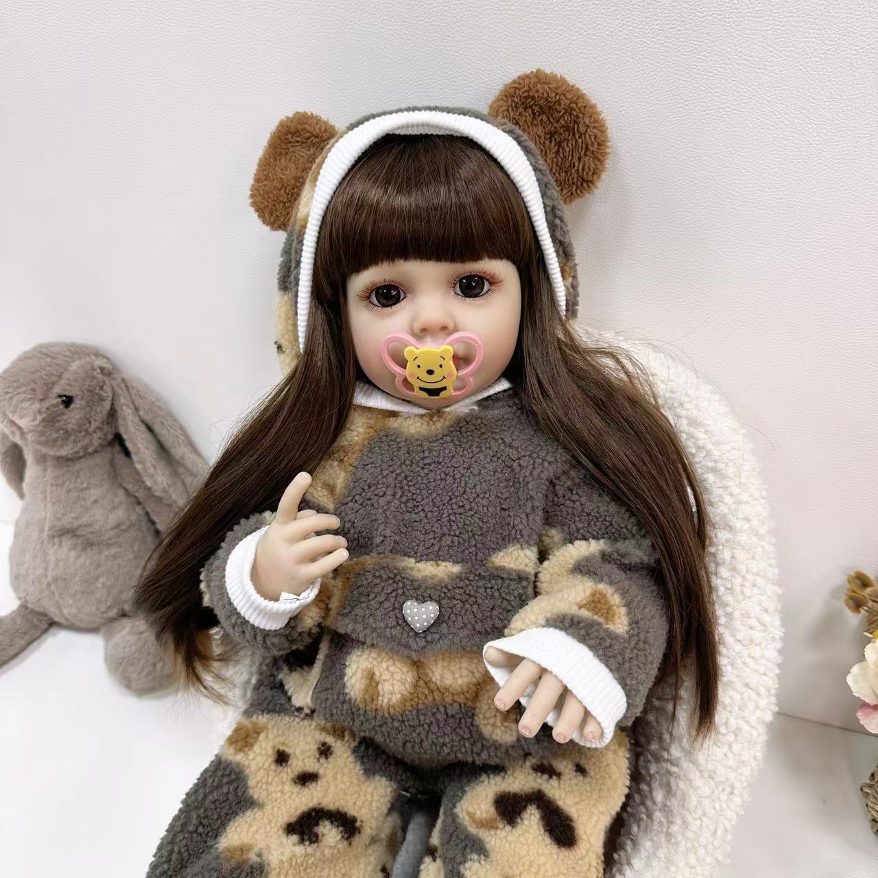Baby Products Newborn - コケラ 55cm リアルなシリコン製新生児リボーンドール 22インチ 可愛いビニール製人形 本物そっくりの柔らかい感触の子供用おもちゃ人形