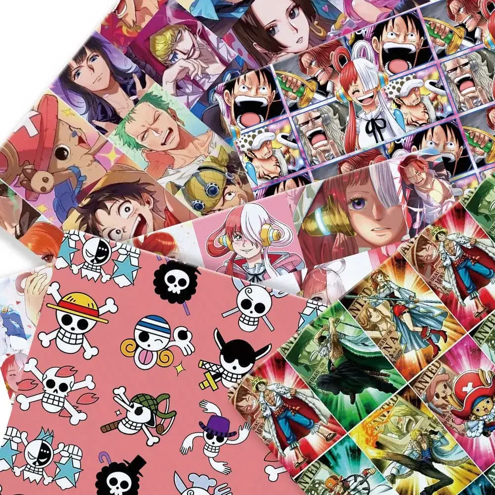 Baby Products Japan - ワンピースアニメ周辺生地 140*50 センチメートル DIY 縫製パッチワークキルティングベビードレスプリント生地生地縫製子供