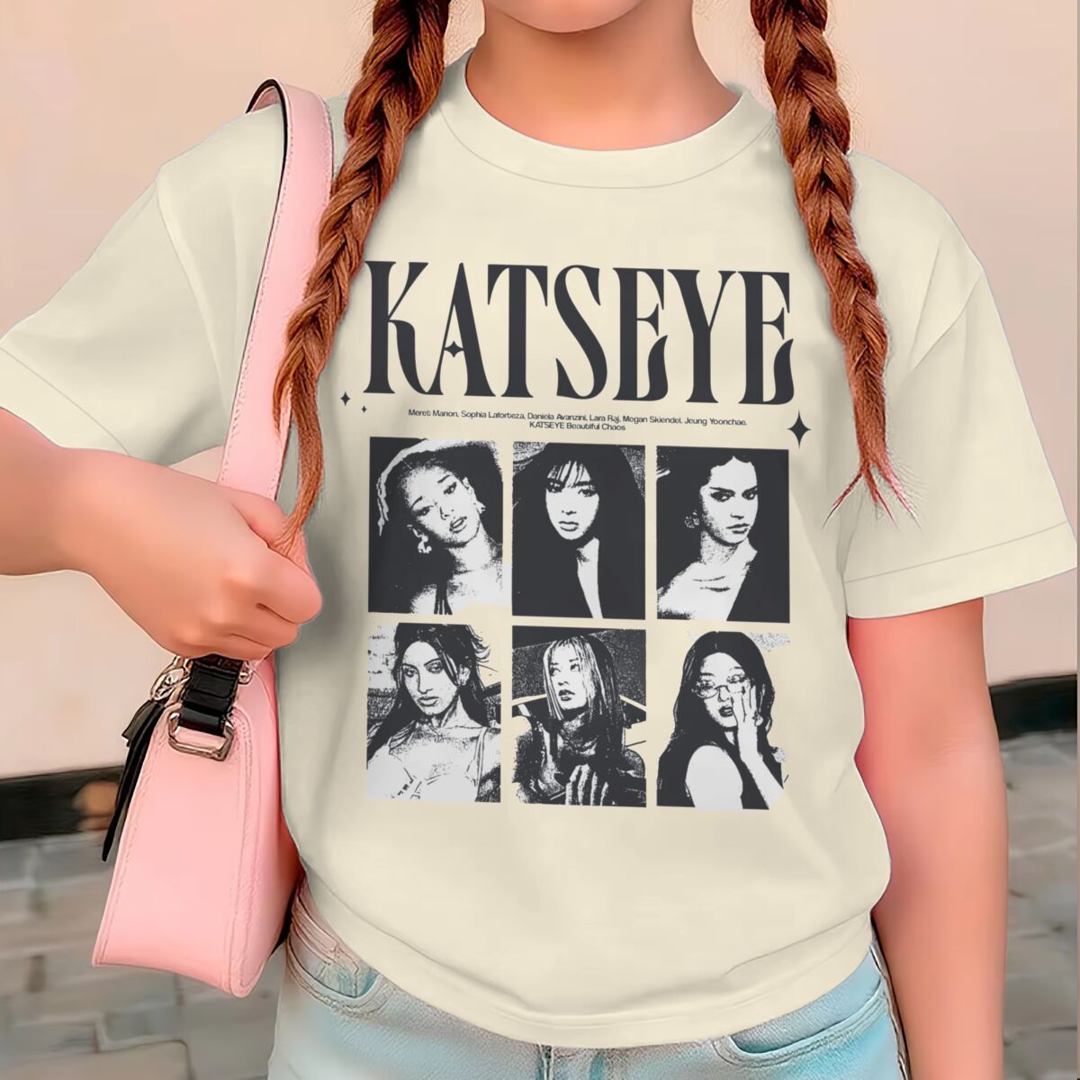 Baby Products Manufacturers - KATSEYE プリント夏トップス女の子 Y2K ヴィンテージスタイル半袖トップスカットシー プリント子供綿 Tシャツ女の赤ちゃん服