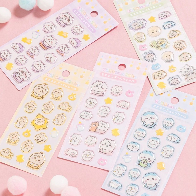 Baby Products Japan - ちいかわハチワレうさぎかわいいアニメ漫画グルーステッカー創造性子供新しいスタイルベビー3D立体ステッカー