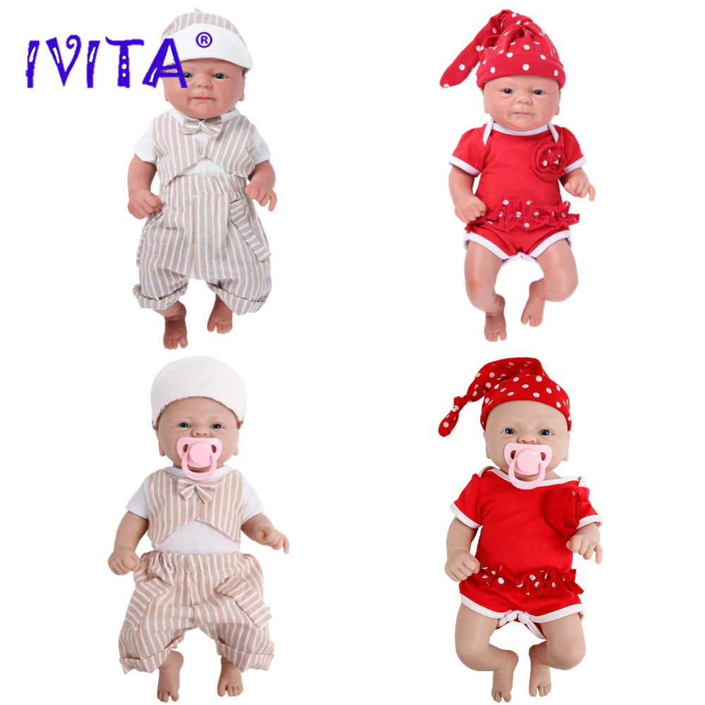 Baby Products Wholesale - IVITA 100%フルシリコンリボーンドール 卸売 リアルな赤ちゃんおもちゃ 本物そっくりの新生児 DIYペイントドールキット