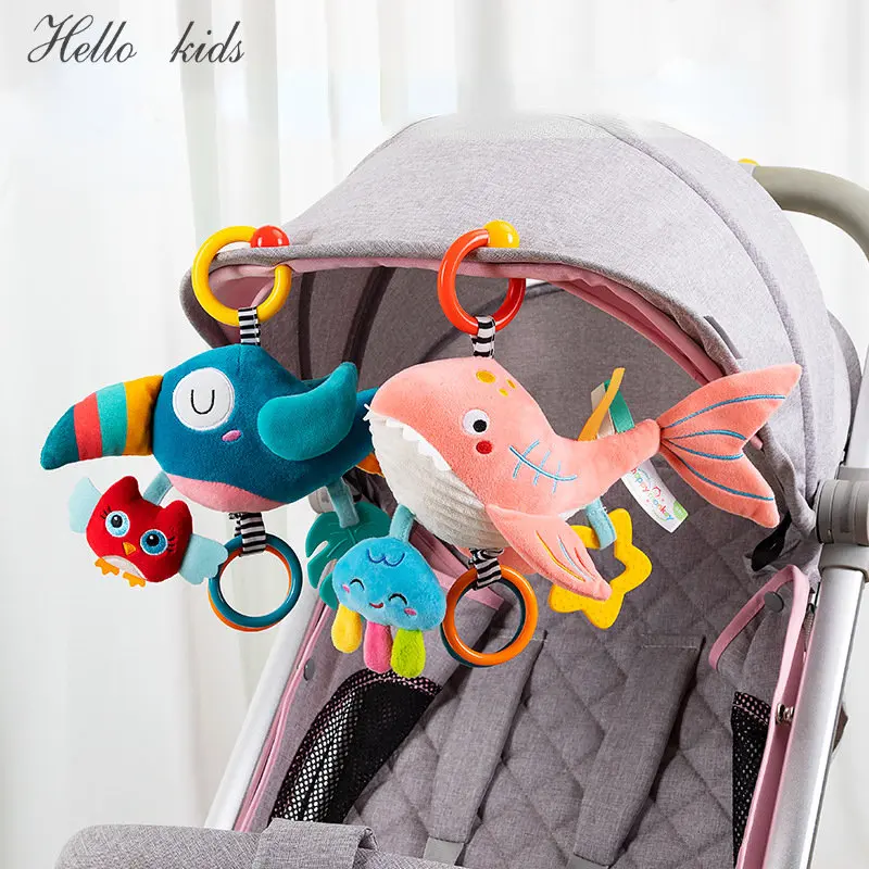 Baby Teethers - 新生児ソフトぬいぐるみおしゃぶりガラガラおもちゃ赤ちゃん知育玩具脳発達ハンドグリップかわいいぬいぐるみ動物のおもちゃ