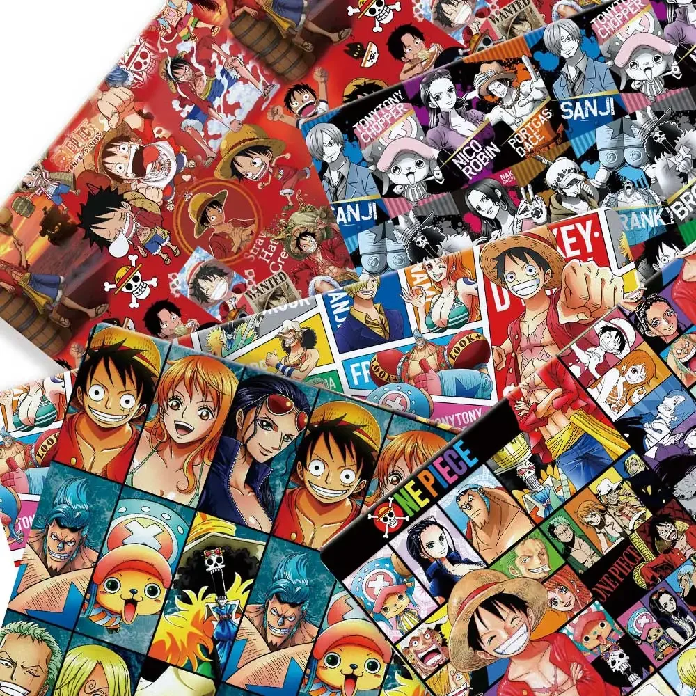 Baby Products Japan - ワンピースアニメ周辺生地 140*50 センチメートル DIY 縫製パッチワークキルティングベビードレスプリント生地生地縫製子供