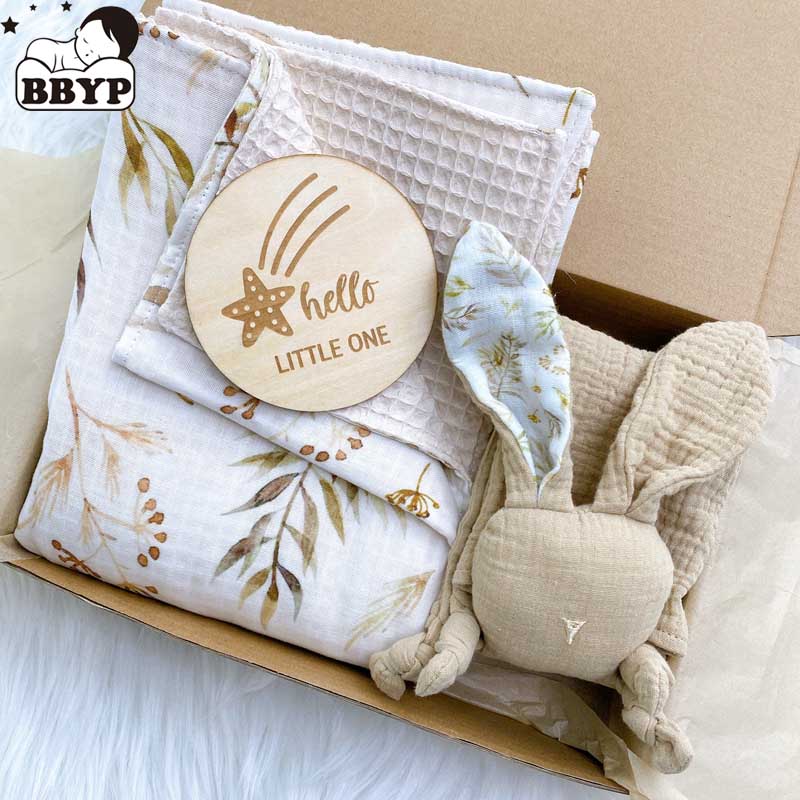Baby Products Newborn - ベビーバスおもちゃセット ベビーバスタオル 木製マイルストーン バニータオル 睡眠おもちゃ 赤ちゃんお風呂用品