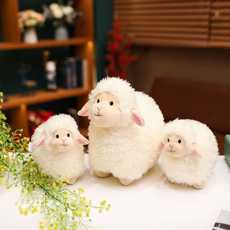 卸売 22cm/35cm 綿菓子 ドゥドゥ 羊のぬいぐるみ  - Baby Products Wholesale のレビューと価格
