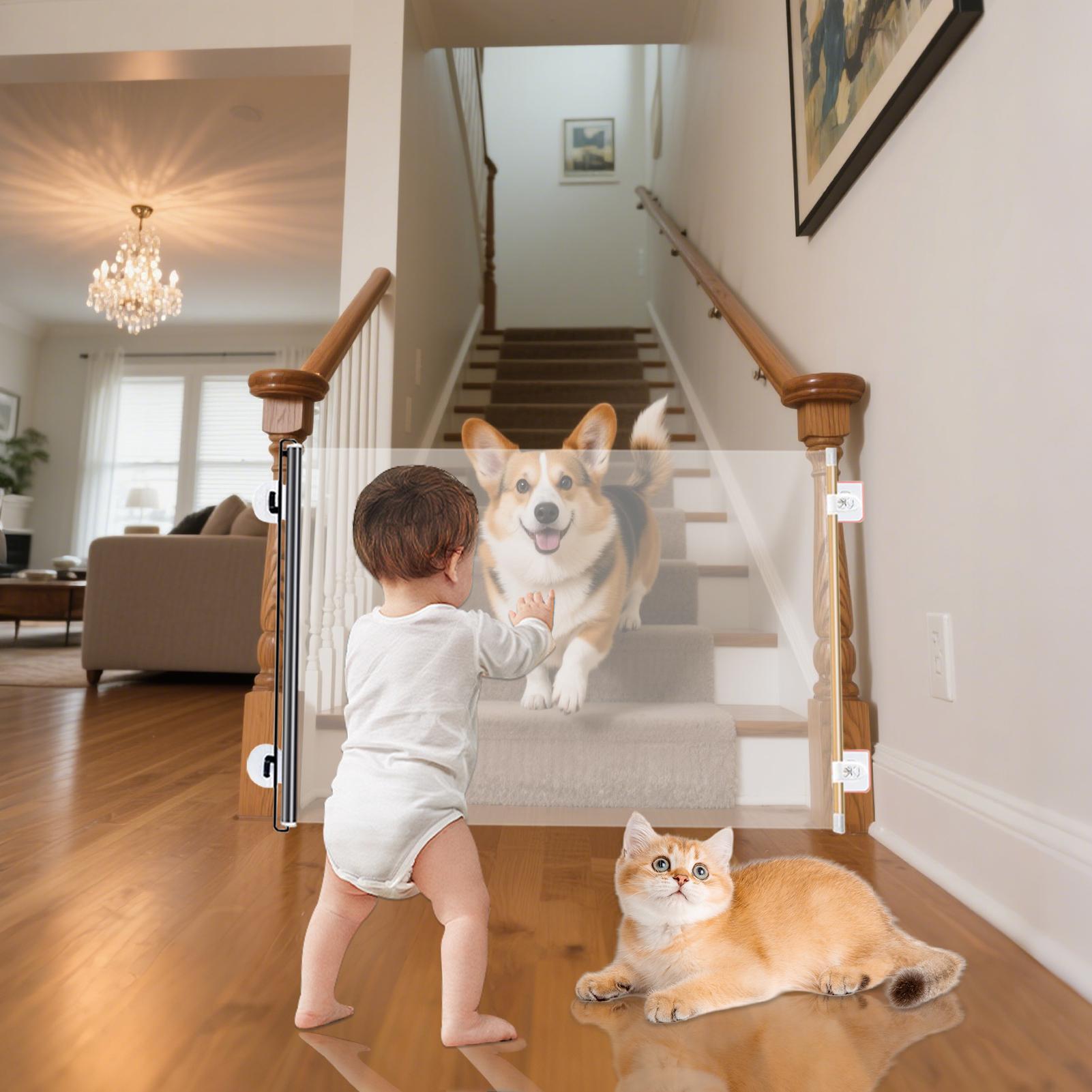 ペットゲート格納式ポータブル格納式ゲート屋内スクリーンブロッ - Toddler Learning Tower のレビューと価格