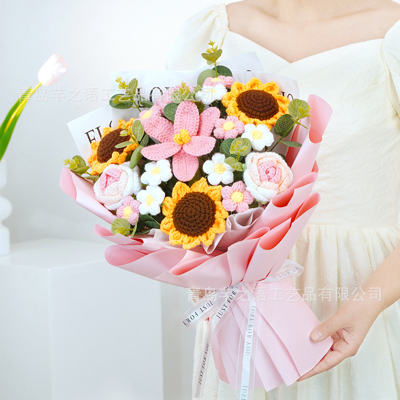 教師の日のギフト花束クロスボーダー完成品手編みウール大開口チ - Baby Products Wholesale のレビューと価格