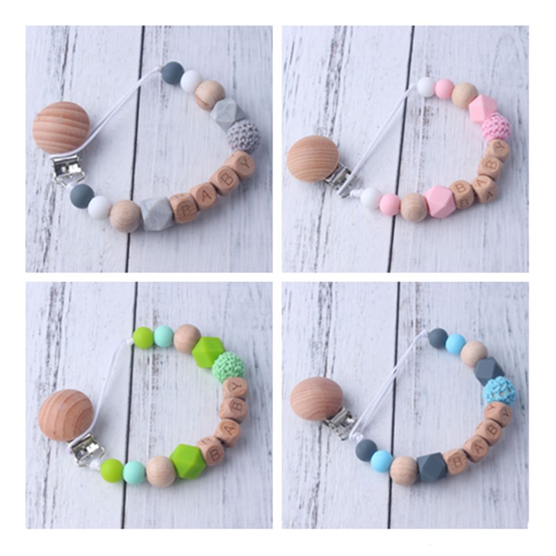 新しいベビーおしゃぶりクリップパーソナライズされた名前おしゃ - Baby Teethers のレビューと価格