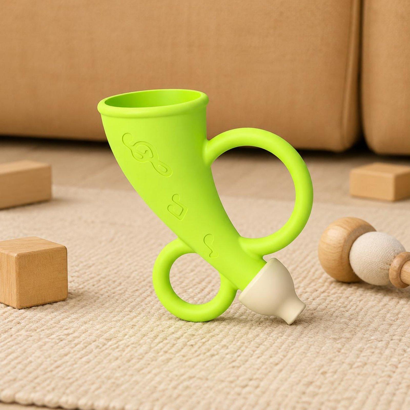 ベビーシリコン製ホーンサウンドホイッスルおもちゃ、噛める乳幼 - Baby Teethers のレビューと価格
