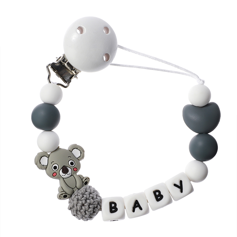 漫画パーソナライズされた名前手作りおしゃぶりクリップホルダー - Baby Teethers のレビューと価格