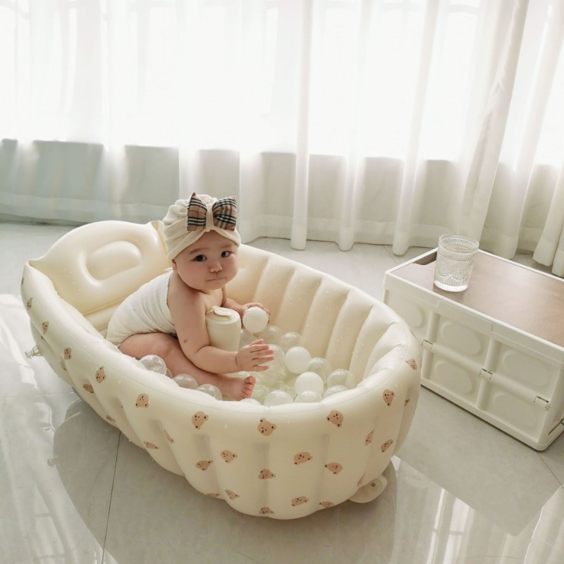 1PC 漫画インフレータブル浴槽子供のためのポータブルベビー - Baby Products Newborn のレビューと価格