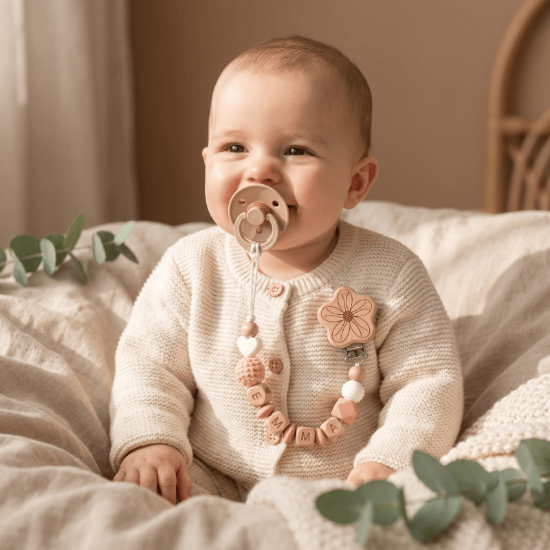 2026年版　名入れベビーおしゃぶりクリップ　木製おしゃぶり - Baby Teethers のレビューと価格
