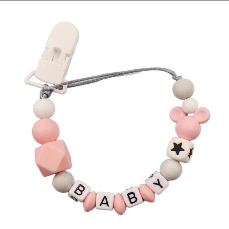 新生児用シリコンおしゃぶりクリップ,パーソナライズされた名前 - Baby Teethers のレビューと価格