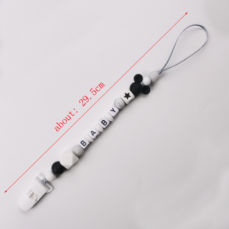 新生児用シリコンおしゃぶりクリップ,パーソナライズされた名前 - Baby Teethers のレビューと価格