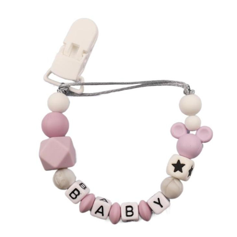 新生児用シリコンおしゃぶりクリップ,パーソナライズされた名前 - Baby Teethers のレビューと価格