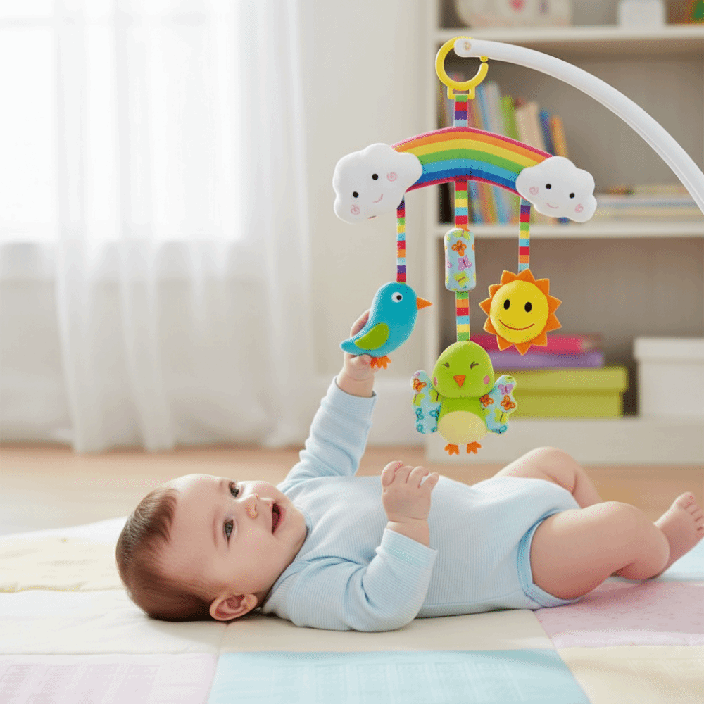 ギフトアニマルベビーカラフルベルソフト感覚ガラガラレインボー - Baby Teethers のレビューと価格