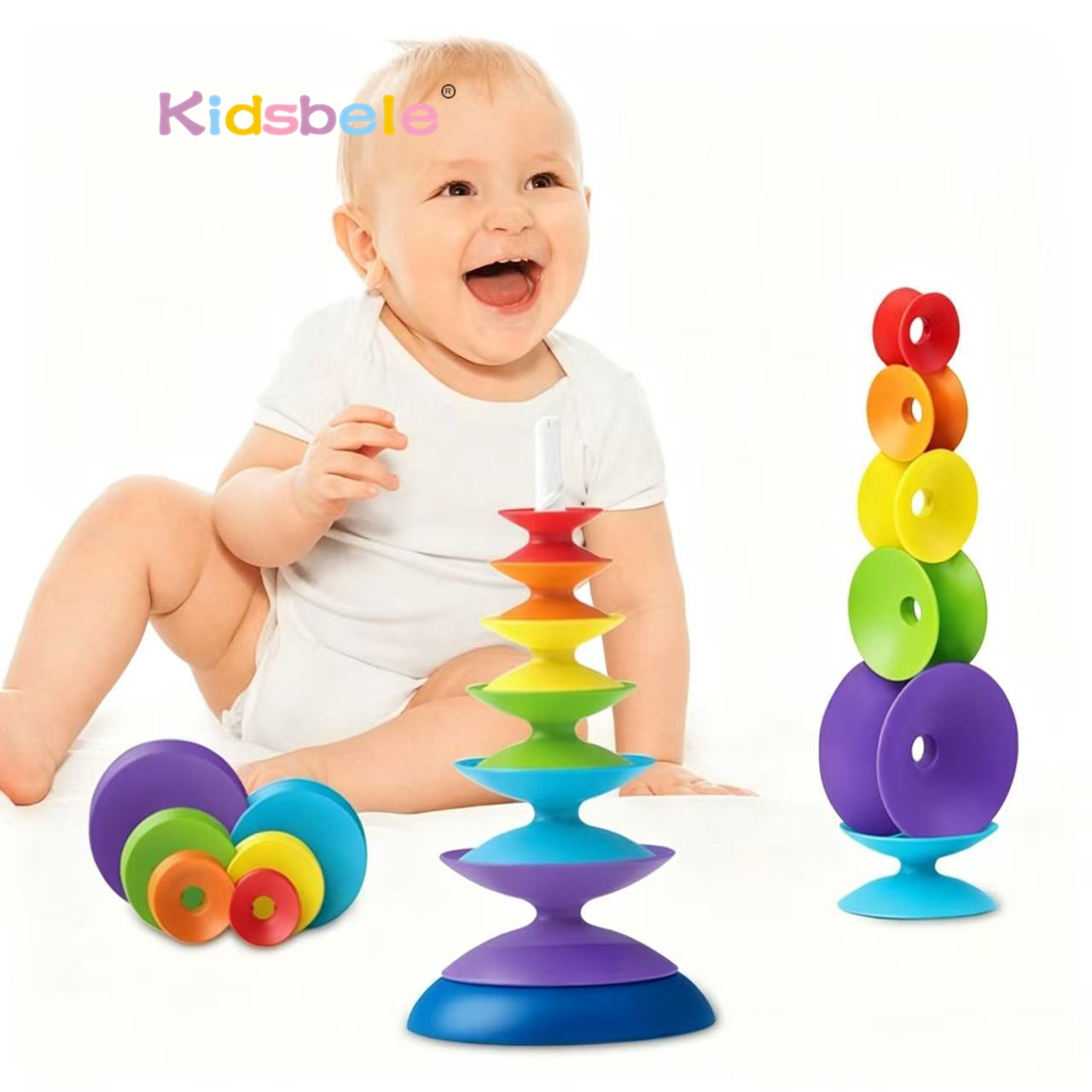幼児向けレインボー回転積み木おもちゃ、モンテッソーリ回転バラ - Toddler Learning Tower のレビューと価格