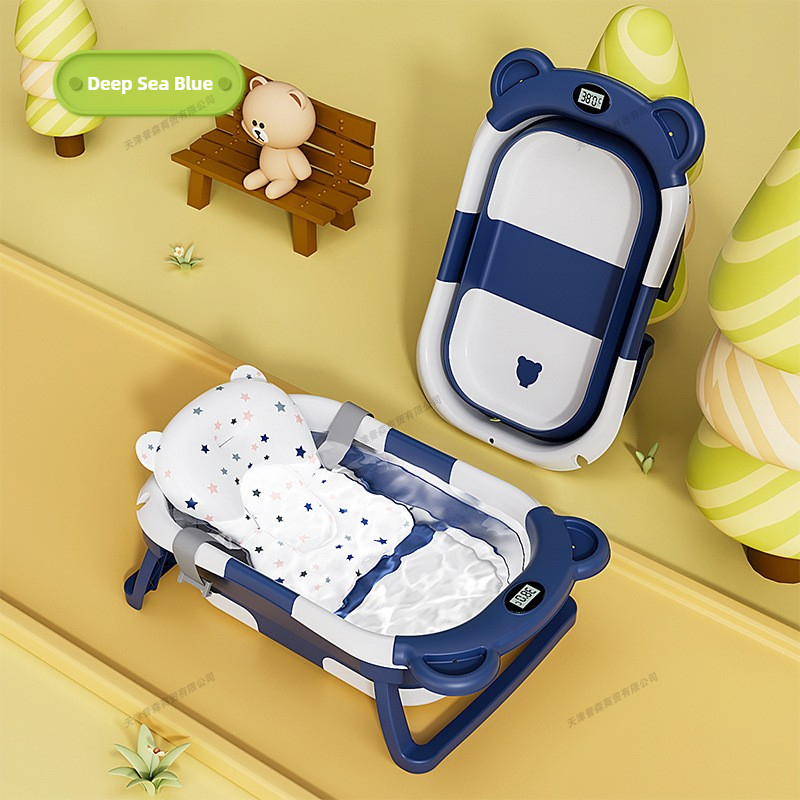 折りたたみ式ベビーバスインテリジェント温度表示新生児用浴槽ク - Baby Products Newborn のレビューと価格